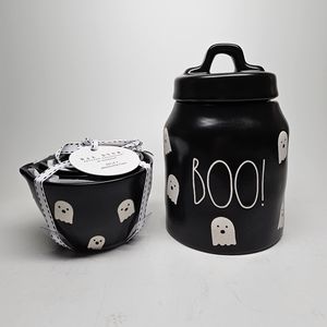 NEW Rae Dunn Ghost Measuring Cups and Boo Canister